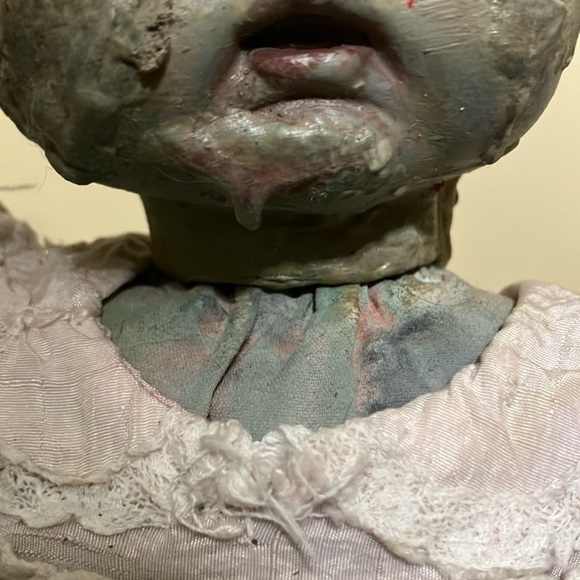 Scary Creepy Halloween Hand Painted Doll Prop Decor - Picture 11 of 11
